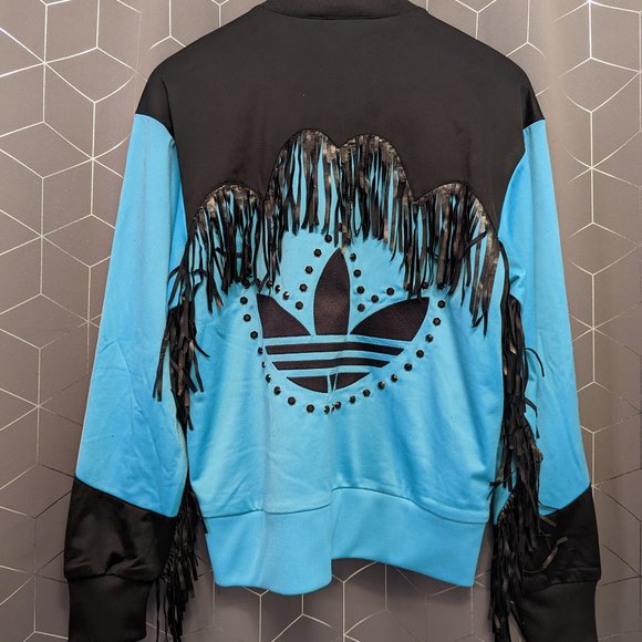 adidas Originals Jeremy Scott - Fringed Track Top + Track Pants SET Sz US M NWT - Picture 3 of 9